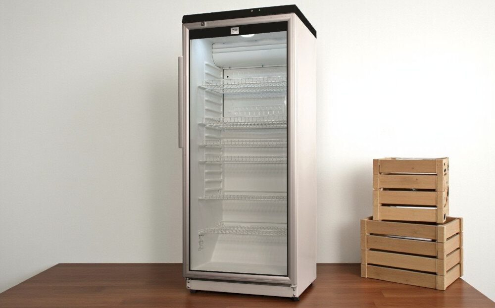 WITRYNA CHŁODNICZA BEKO PROFESSIONAL ADN 203 2 BP front bok zamknięta półki druciane