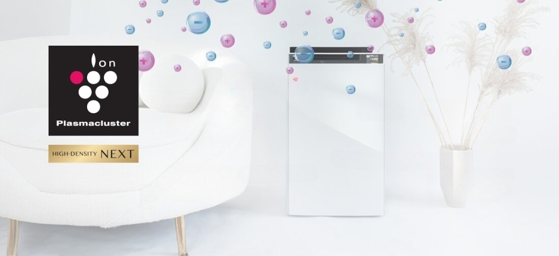 Oczyszczacz powietrza SHARP KI-TX100EU-W Plasmacluster NEXT jonizacja bakterie, wirusy, alergeny i zarodniki pleśni Technologia usuwa źródła zapachów