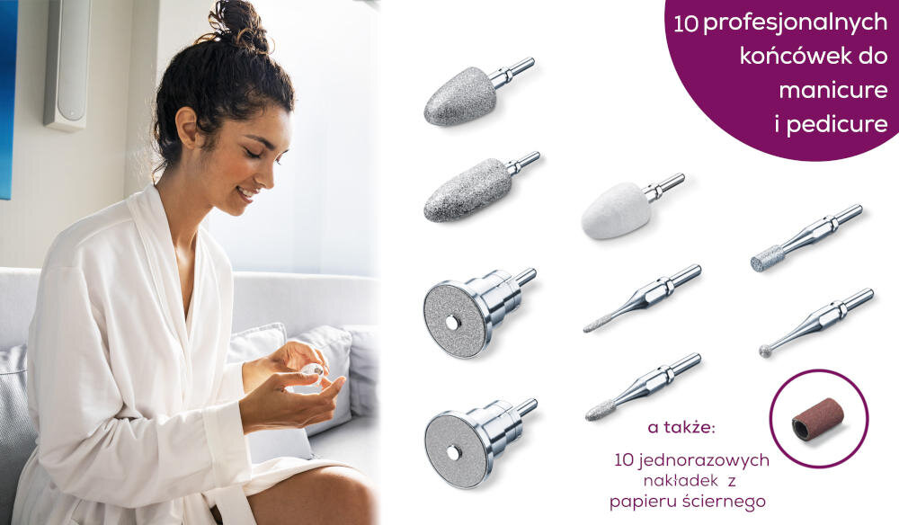 Zestaw do paznokci BEURER MP 62 tarcze obracające się akcesoria