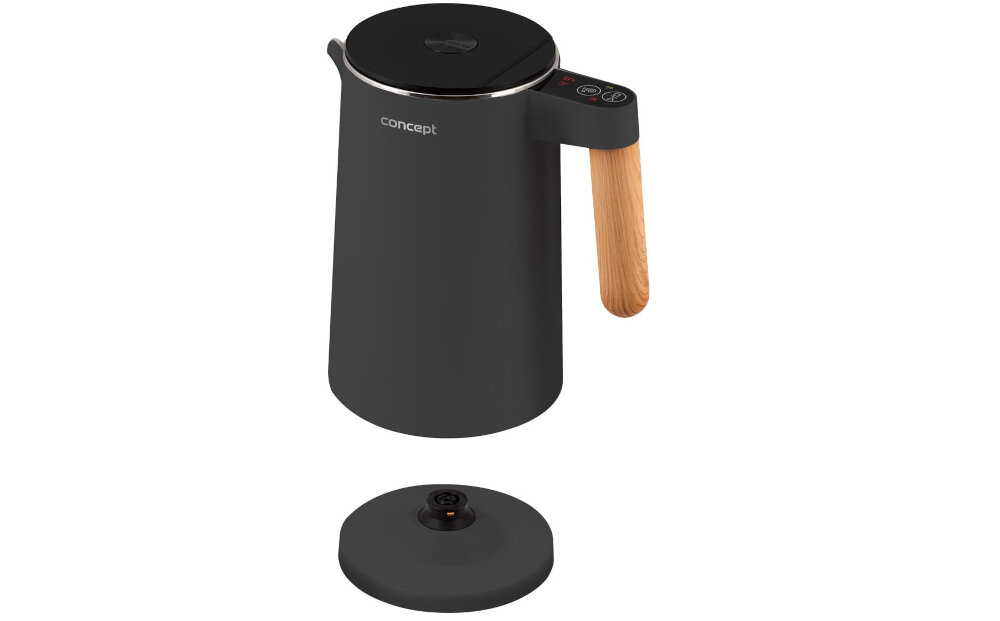 Czajnik CONCEPT Salt & Pepper RK3302 prosta obsluga latwa konserwacja obrotowa podstawa miejsce na kabel