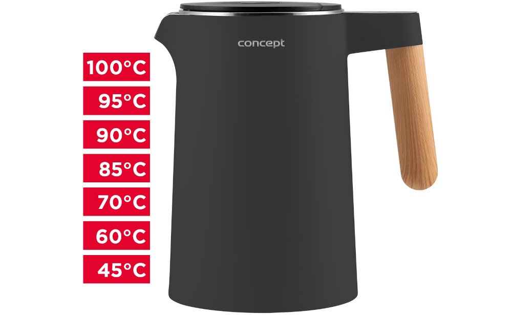 Czajnik CONCEPT Salt & Pepper RK3302 jakosc wykonania zlacze STRIX jakosc wykonania