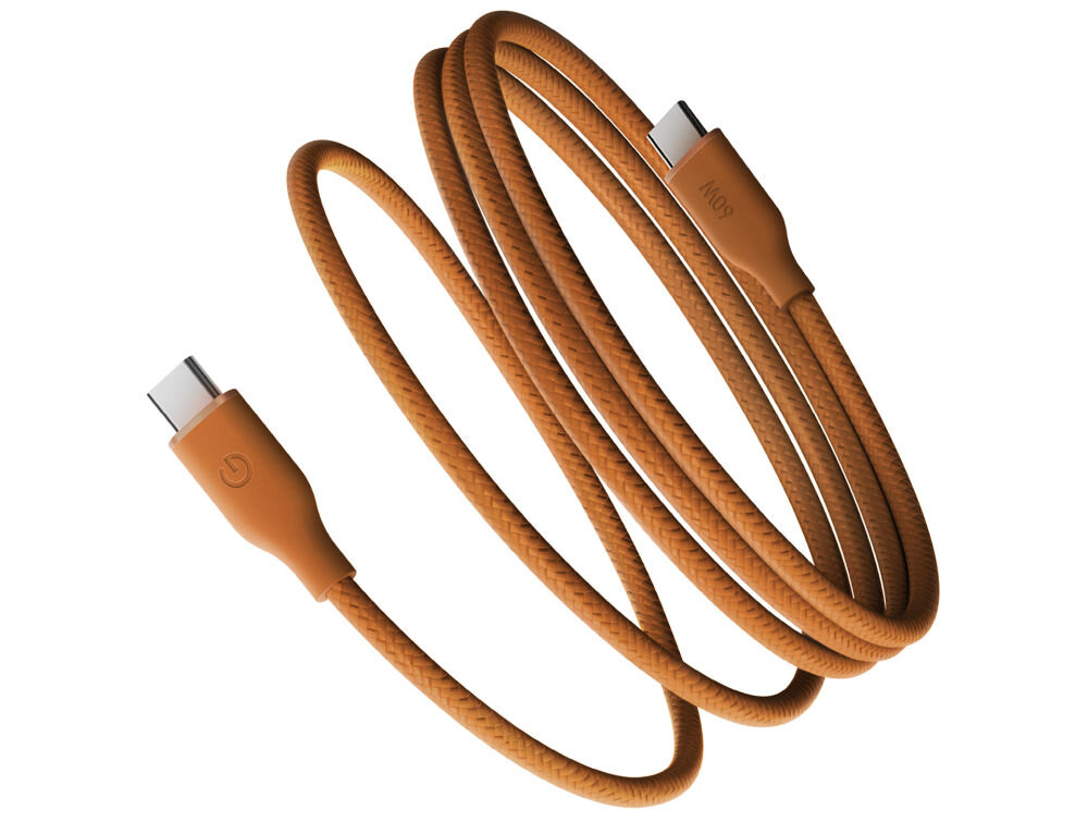 Kabel USB-C - USB-C ENERGEA Helix 60 60W 1.5 m Pomarańczowy Szybki transfer danych