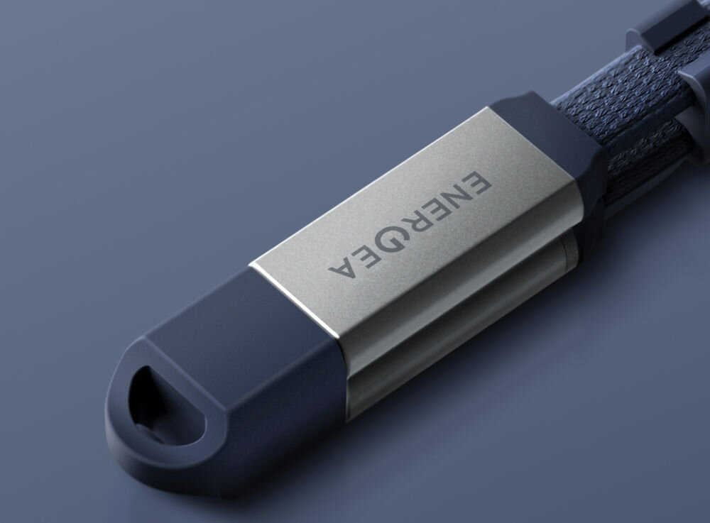 Kabel USB-C/USB-A - USB-C ENERGEA Sheath Travel 2w1 60W 1.2 m Szary kompaktowy, trwały, różne kolory