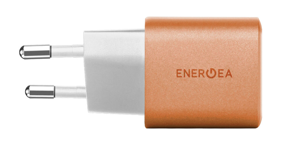 Ładowarka sieciowa ENERGEA AmpCharge GaN35 35W Pomarańczowy Szybka moc i uniwersalność wymiary Funkcja GaNSmart 