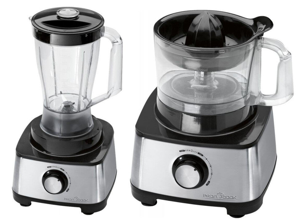 Robot kuchenny PROFI COOK PC-KM 1063 1200W z blenderem kielichowym Sprzęt na długie lata ze stali nierdzewnej stabilne przyssawki wysokiej jakości tarcze i końcówki 