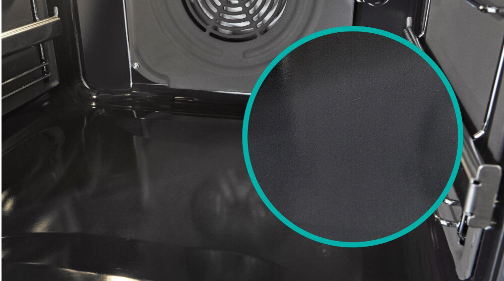 KUCHNIA GORENJE MEKS5141XM gładka powłoka powierzchnia SilverMatte wytrzymała odporna temperatury łatwe czyszczenie