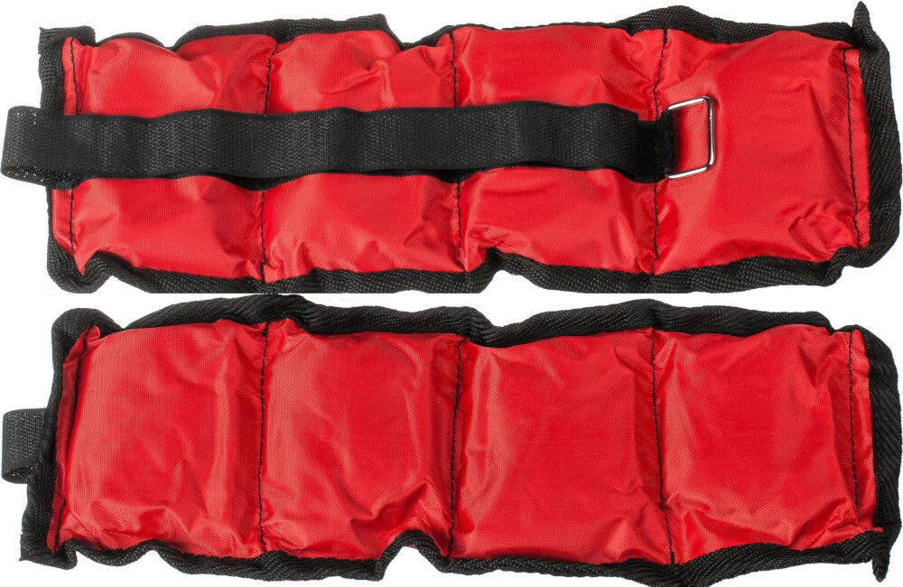 Obciążenie na przeguby HMS OB03 (2 x 1,5 kg) w czerwonym kolorze o całkowitej masie 2x2 kg