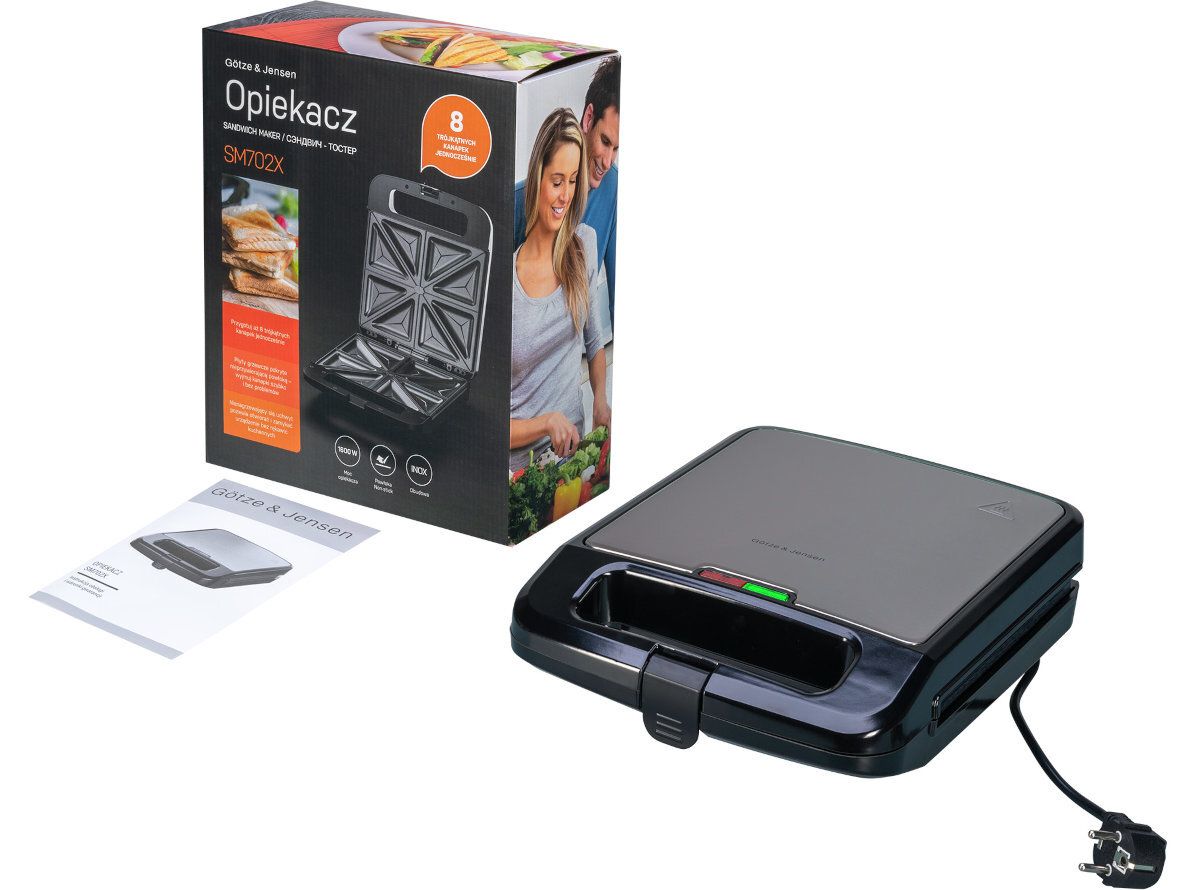 Opiekacz GOTZE & JENSEN SM702X elementy zestaw