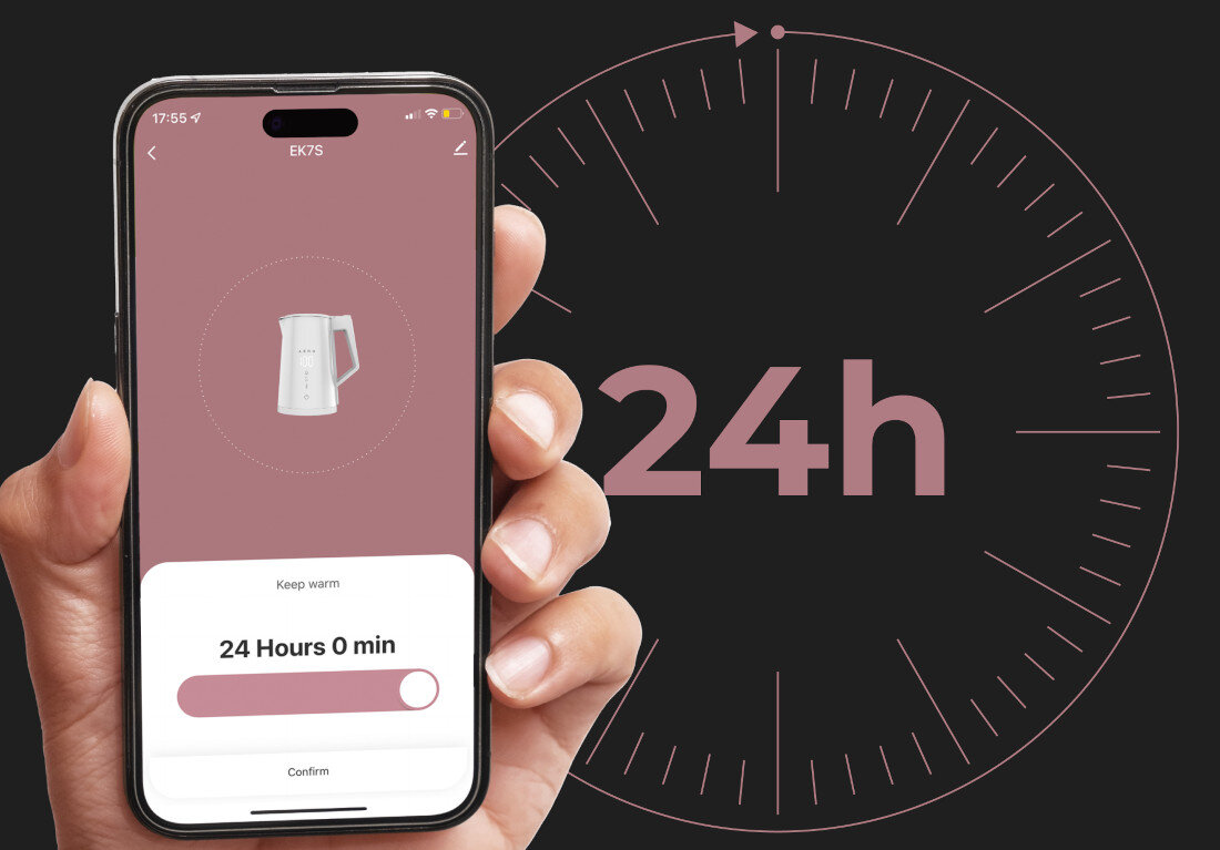 Czajnik AENO EK8S Biały Funkcja podtrzymywania ciepła