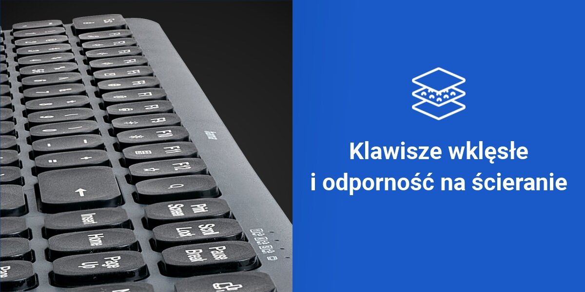 Klawiatura HAMA WK-550 Multi-Device Assist AI, wszechstronna kompatybilność z systemami Windows 10 i nowszy,
					MacOS, Android, iOS, produkt na niebieskim tle