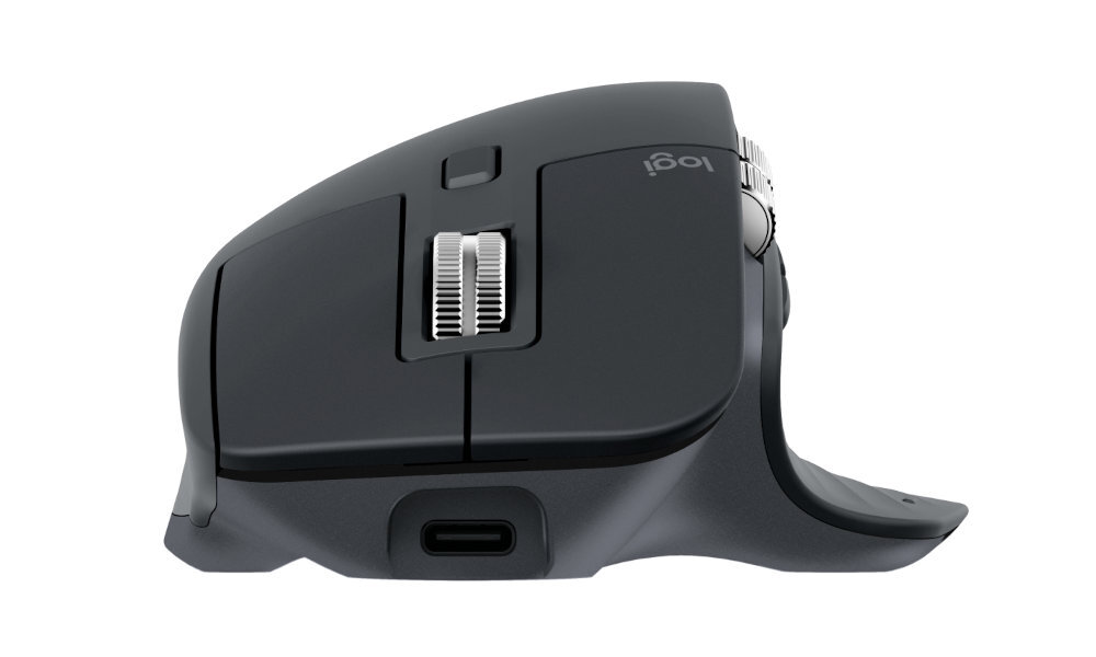 LOGITECH MX Master 3S SE MX Master 3S 70 dni na jednym pełnym ładowaniu 1 minuta szybkiego ładowania - mysz od przodu na białym tle