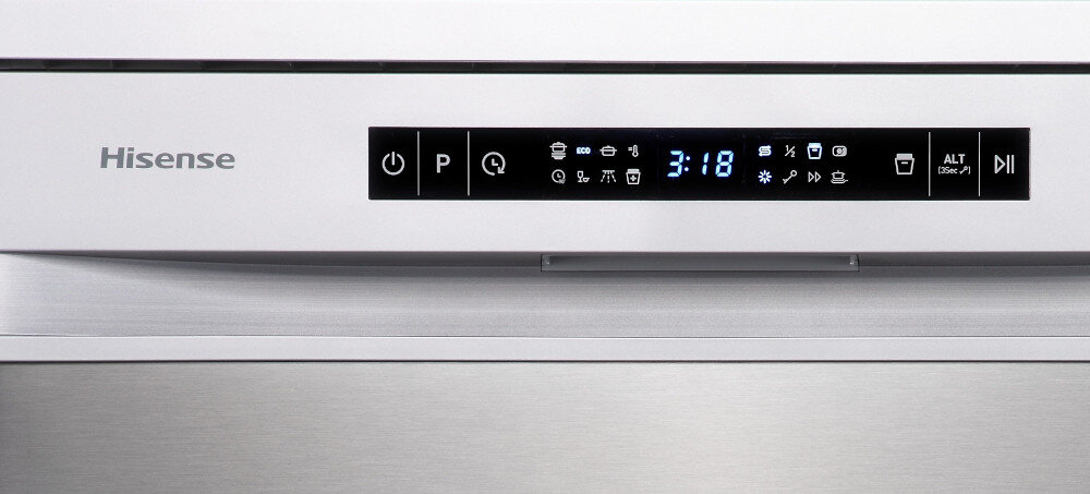 ZMYWARKA HISENSE HS583B10XAD Intuicyjne sterowanie panel funkcje opcje ustawienia programy automatyczne 8 programów