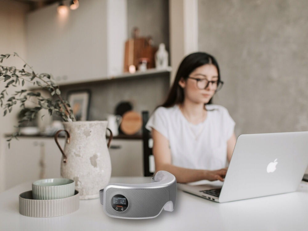 Masażer do oczu ALPHA Eyelax funkcje rodzaje masażu