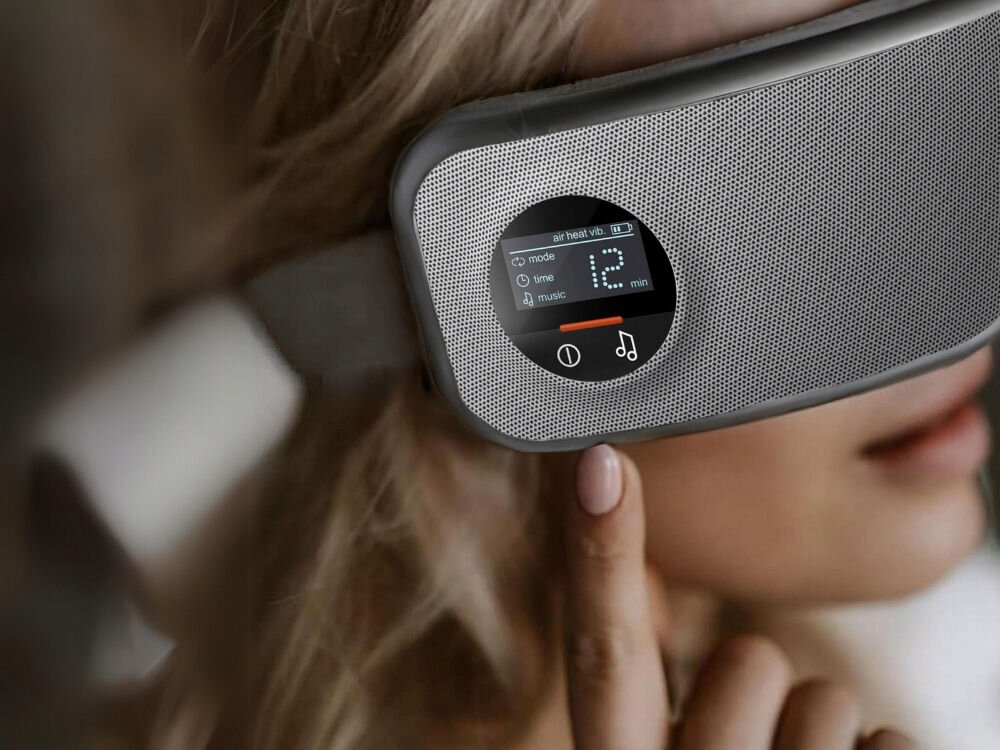 Masażer do oczu ALPHA Eyelax pomoc z migreną bólem zatok