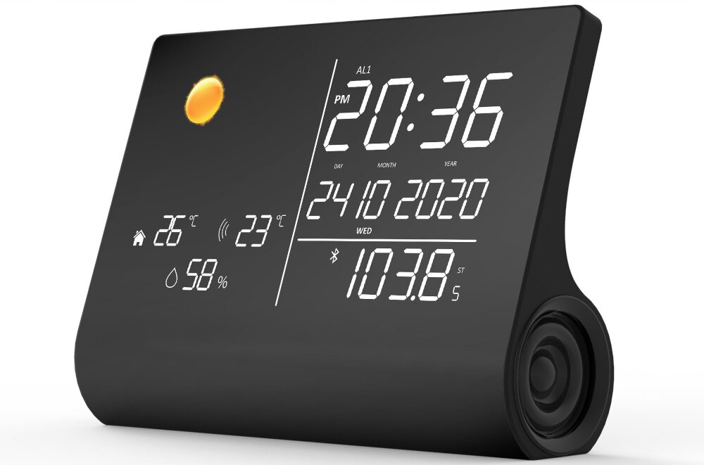 Stacja pogody NASA WSP1300 Czarny klasyczny design wyglad