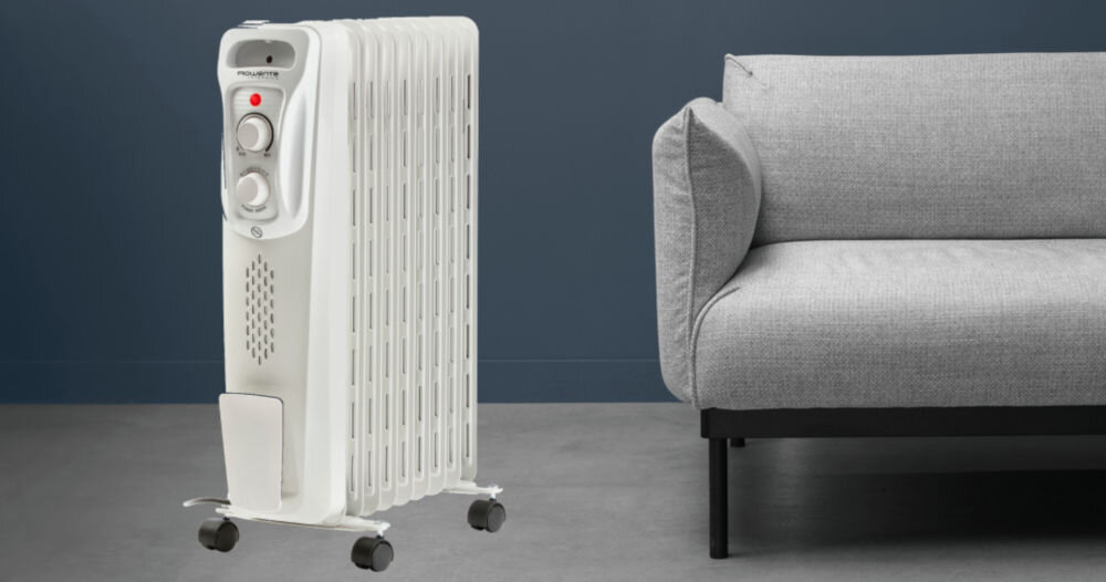 Grzejnik olejowy ROWENTA BU2620F0 cicha praca ciche działanie sypialna pokój dziecięcy cisza ciepło momfort bez hałasu relaks praca 