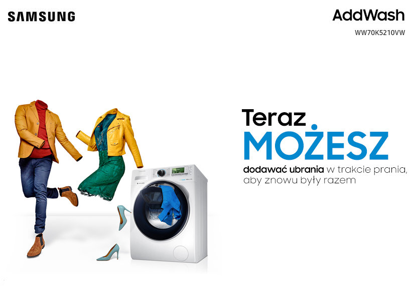 Pralka AddWash WW80K6210RW: Teraz możesz dodawać ubrania w trakcie prania
