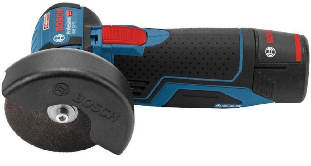 Szlifierka kątowa BOSCH GWS 12V-76 rękojeść antypoślizgowa typu Softgrip optymalna ergonomia kompaktowa konstrukcja