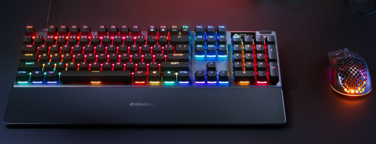 Klawiatura STEELSERIES Apex Pro Gen 3 Oświetlenie RGB 16,8 milionom kolorów Efekty świetlne dynamicznie SteelSeries technologii Prism