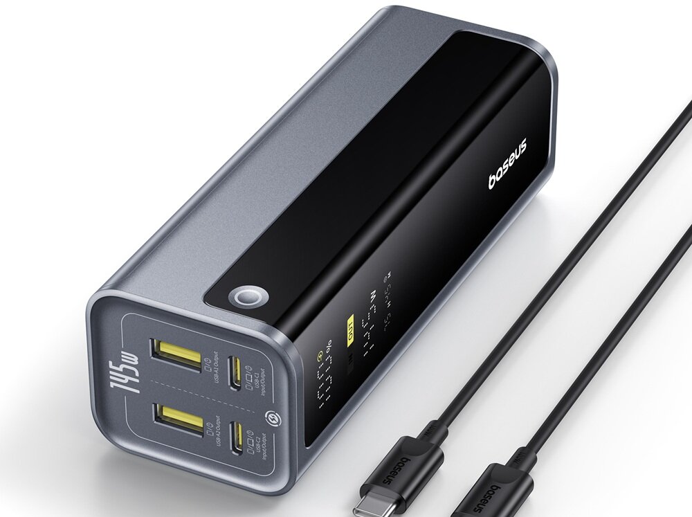 Powerbank Baseus EnerGeek GP12 widok z końcami kabla