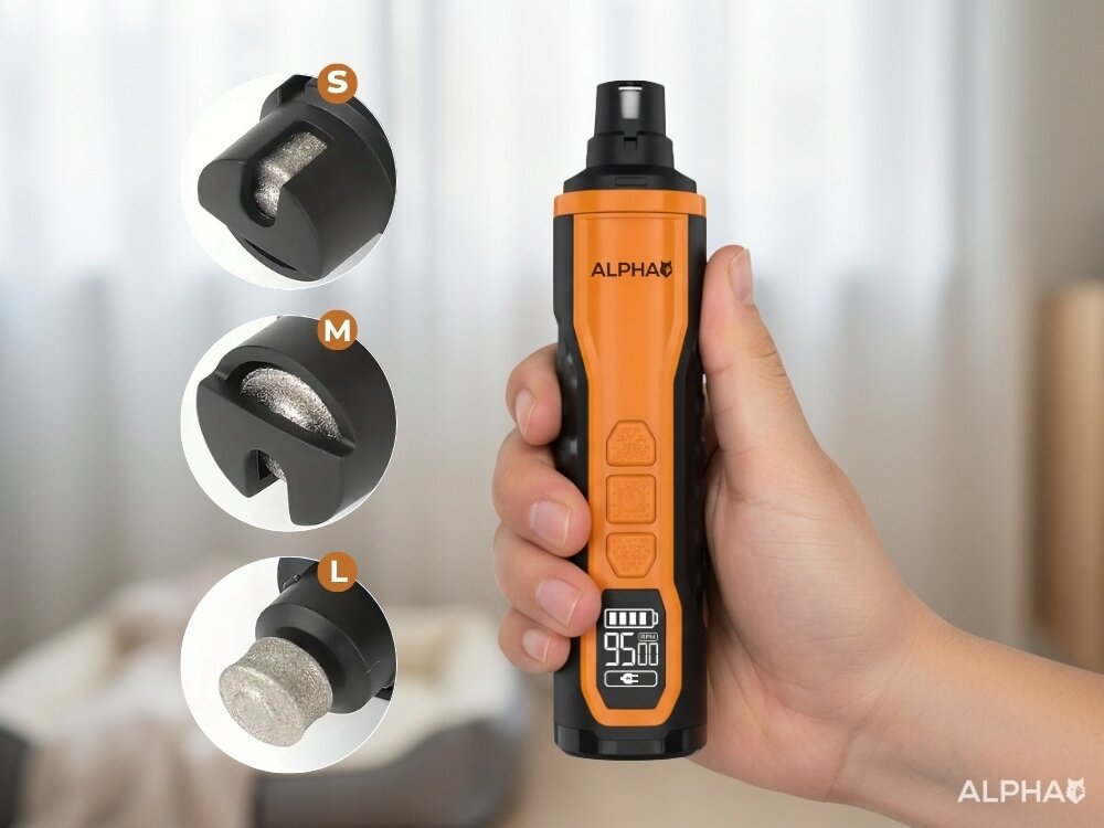 Obcinacz do pazurów ALPHA DG-02 regulowana osłona z otworami, ochrona łapy przed uszkodzeniem, większe bezpieczeństwo