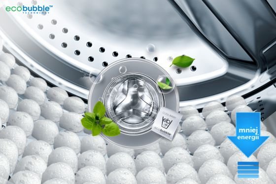 Samsung
Eco
Bubble™.
Chroni
tkaniny,
oszczędza
energię