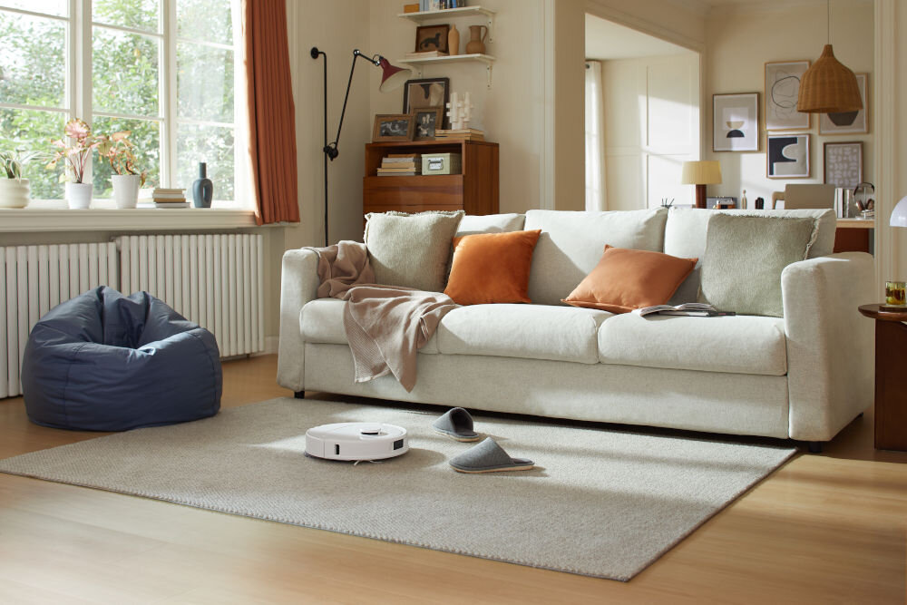 Robot sprzątający ROBOROCK Qrevo S QRS02 Biały technologia światła strukturalnego wykrywanie omijanie przeszkód system detekcji unikanie kolizji bezproblemowe bezpieczne sprzątanie w trudnych warunkach 