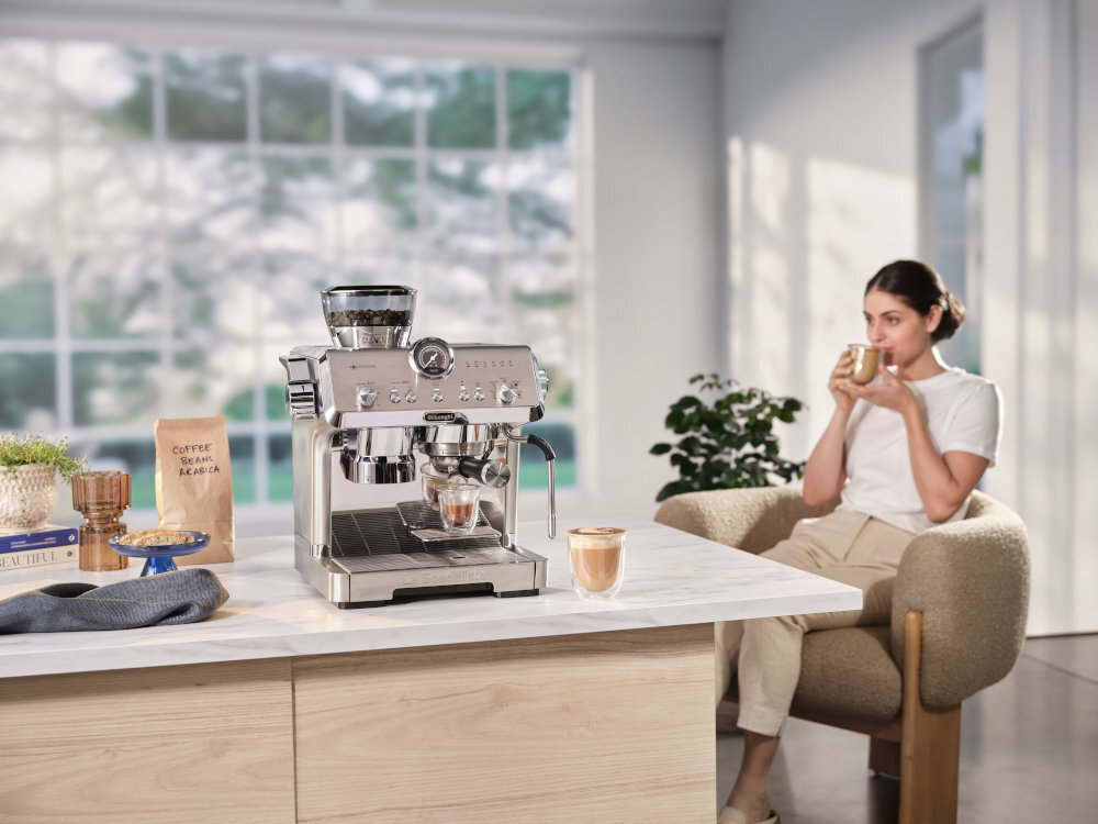 Ekspres DELONGHI La Specialista Opera EC9555.M (Cold Brew) łatwa konserwacja ciśnienie Praktyczny wskaźnik analogowy komfort czyszczenie informacja odkamienianie komunikaty