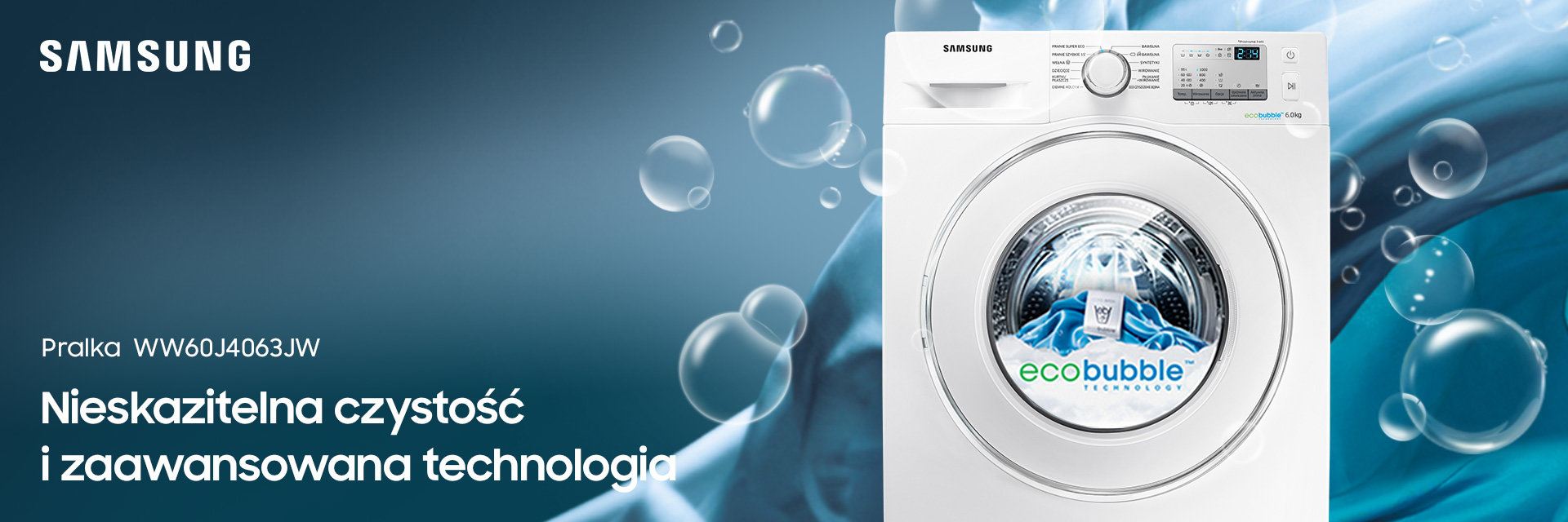 Samsung Pralka Ww60j4063jw  Kv 1920x640 Bubble
