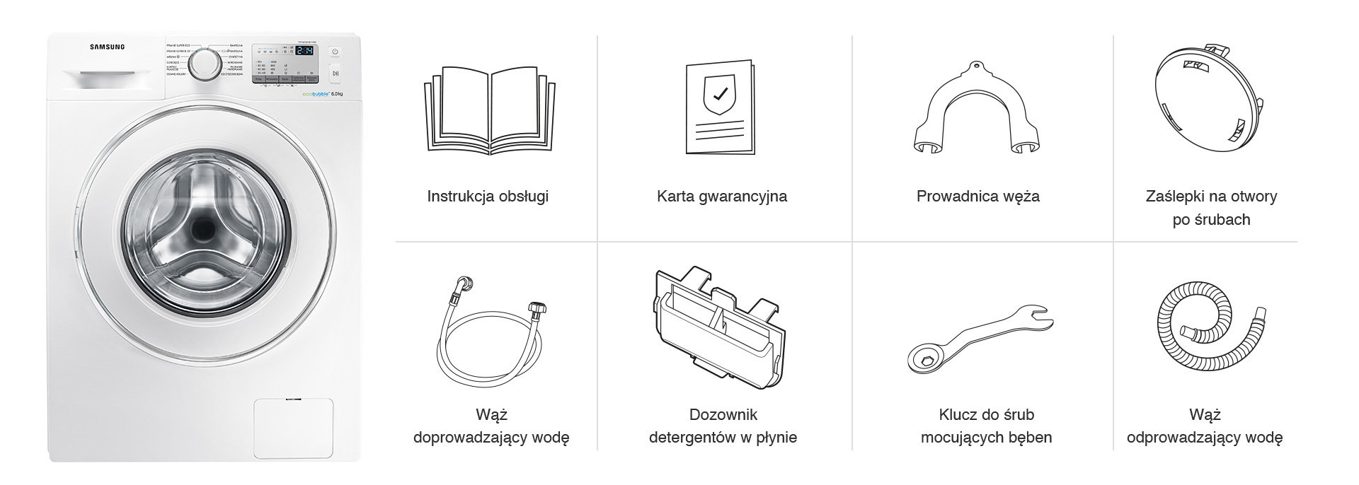 Samsung Pralka Ww60j4063jw  W Opakowaniu 1920
