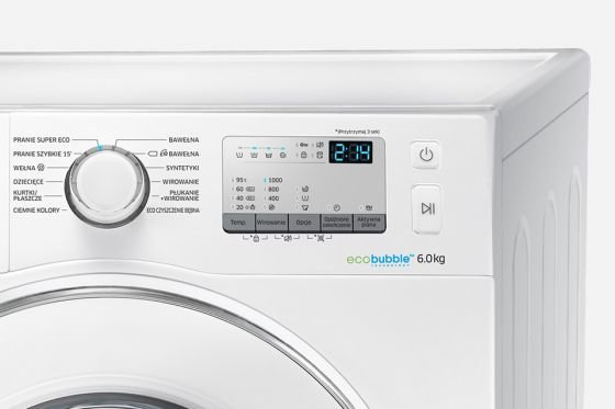 Samsung 11 programów prania. Intuicyjne sterowanie dla Twojej wygody