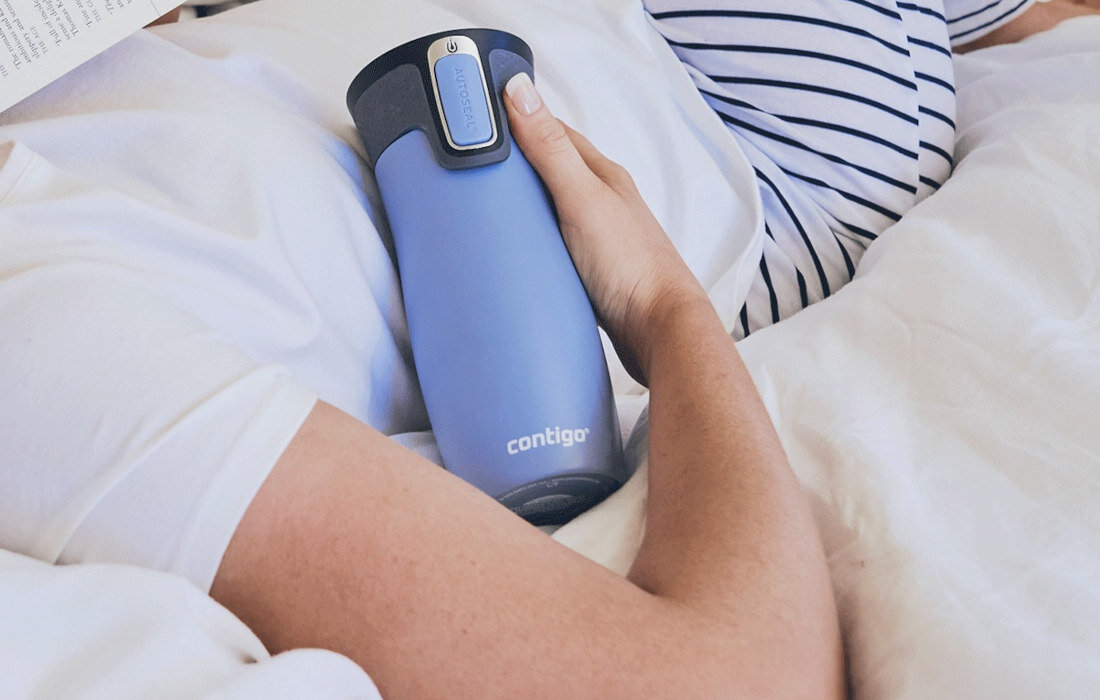 Kubek termiczny CONTIGO West Loop Malinowy izolacja termiczna ThermaLock utrzymywanie temperatury czas właściwości termiczne ciepły napój zimny napój czas