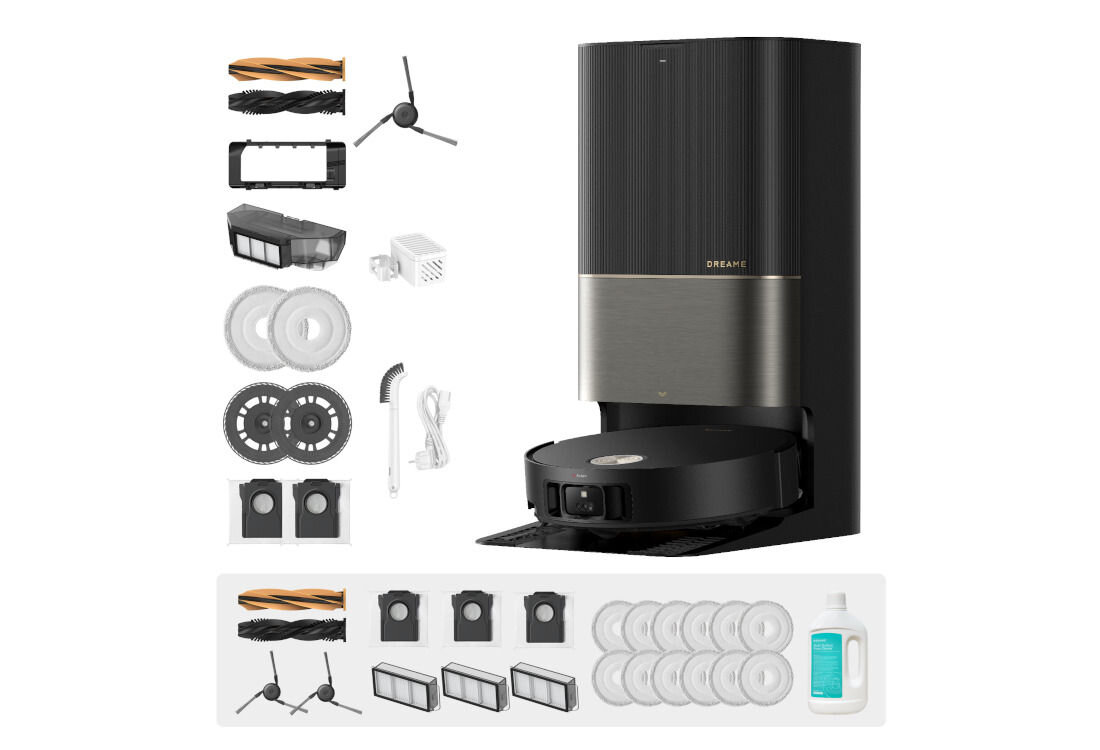 Robot sprzątający DREAME X50 Ultra Complete Czarny zestaw akcesoria komplet wyposazenie