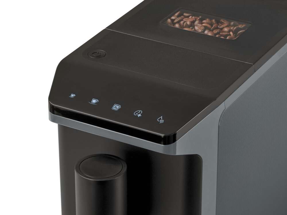 Ekspres TCHIBO Esperto Mini Czarny Cyfrowe wsparcie zczotka do czyszczenia z instrukcjami, wskazówkami i filmami wideo w języku polskim dostęp pomoc możliwości