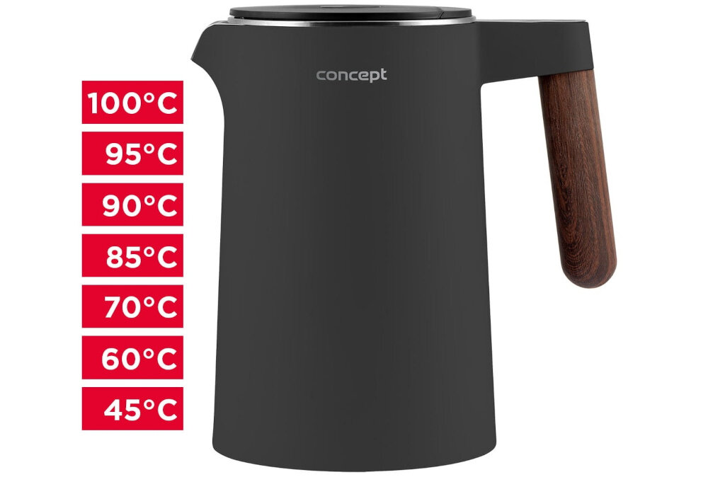 Czajnik CONCEPT RK3305 Szary System regulacji temperatury funkcjonalny system termoregulacji