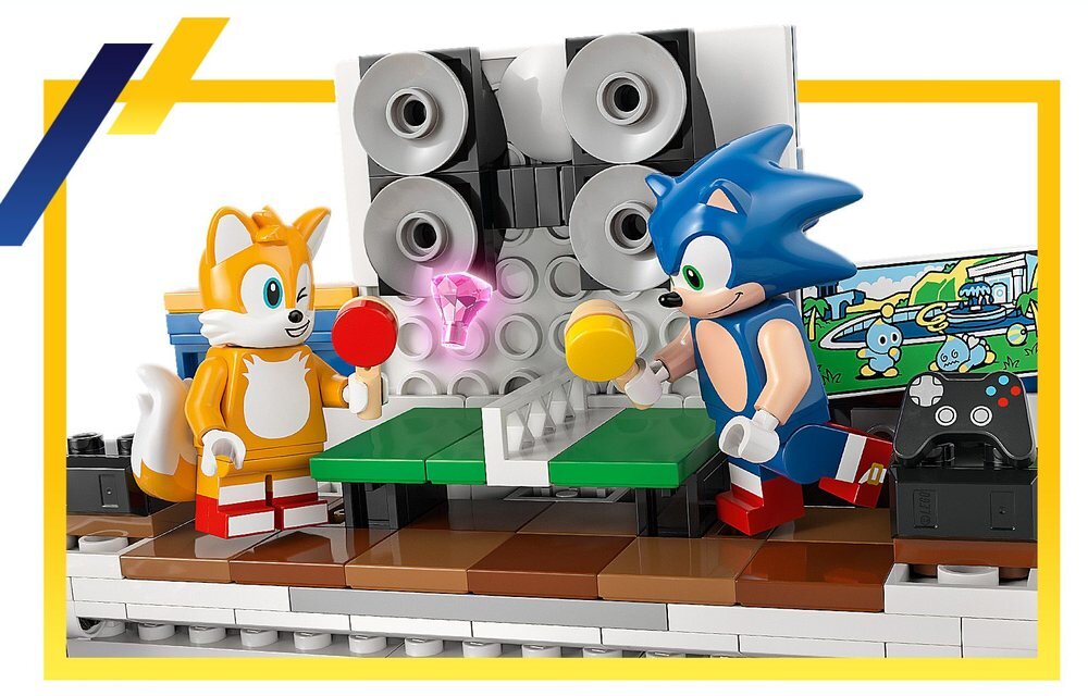 LEGO 77006 Sonic the Hedgehog Sonic i pojazd do zadań specjalnych  pięć figurek: Sonic, Tails, Metal Sonic, Burrobot i Caterkiller elementy opis konstrukcji wiek
 