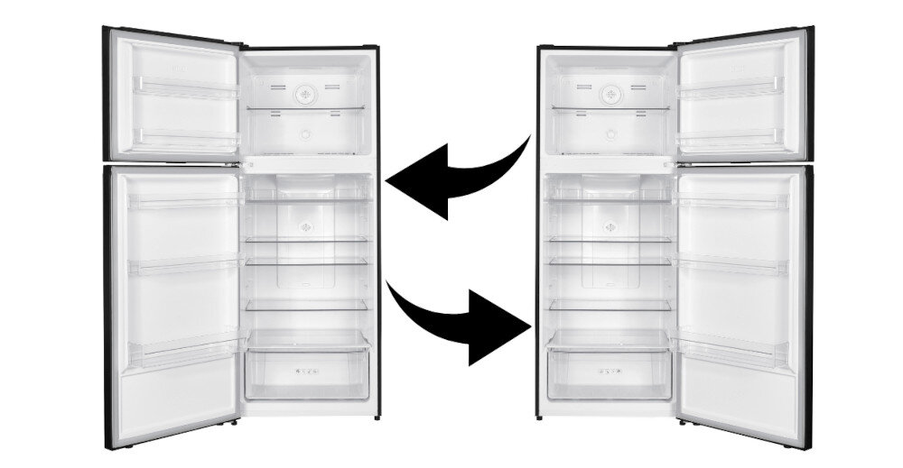 LODÓWKA SMITH&BROWN SFTF-231-IE5 zmiana kierunku otwierania drzwi lewo prawo
