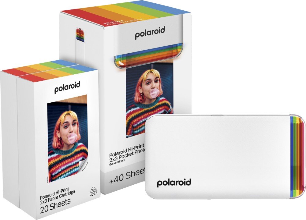 Drukarka POLAROID Hi-Print Gen 2 E-box Biały wkłady kompatybilność