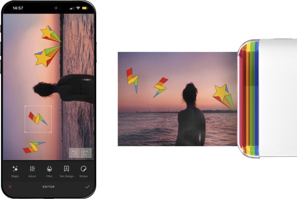 Drukarka POLAROID Hi-Print Gen 2 E-box Biały aplikacja narzędzia