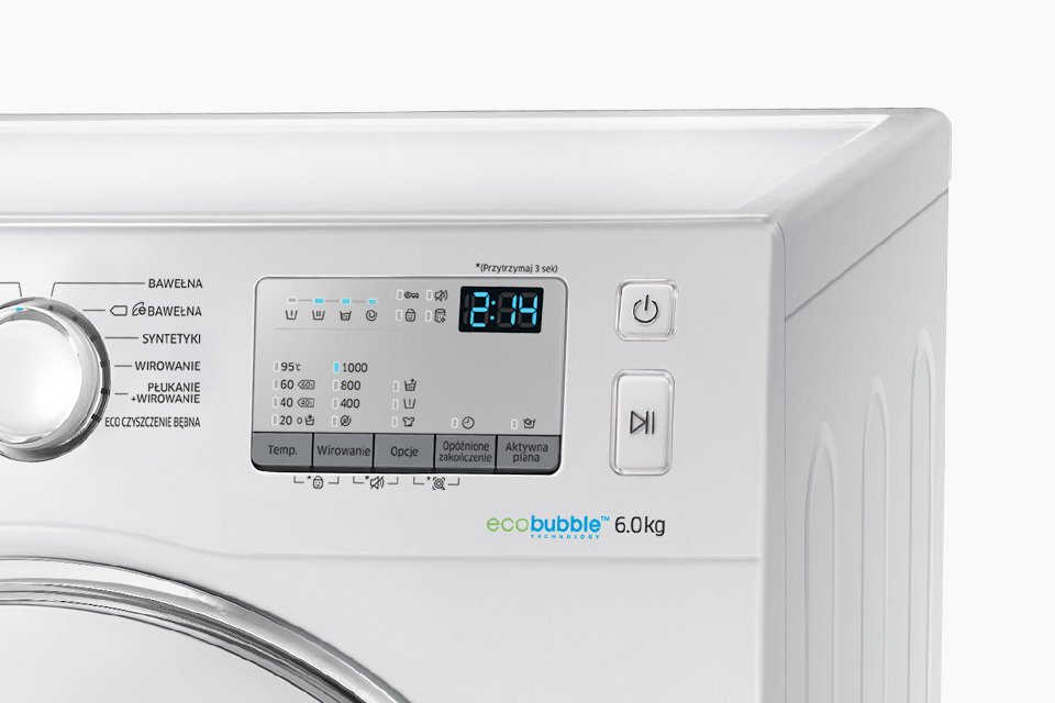 Samsung 11 programów prania. Intuicyjne sterowanie dla Twojej wygody