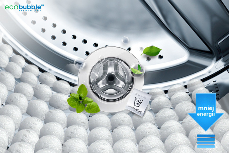 Samsung Eco Bubble™. Chroń tkaniny, oszczędzaj energię
