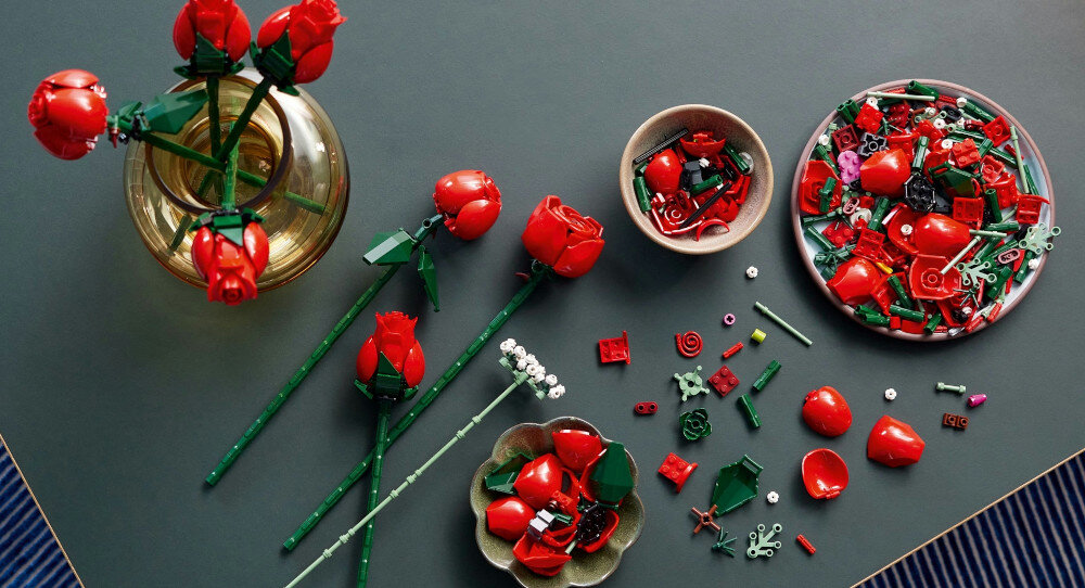 KLOCKI LEGO ICONS BUKIET RÓŻ 10328 prezent ozdoba dekoracja okazja urodziny walentynki