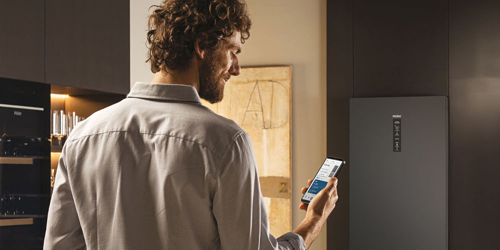 LODÓWKA HAIER HTW7720ENPT 3D,BLACK Aplikacja hOn Zdalne sterowanie zwiększenie funkcjonalności