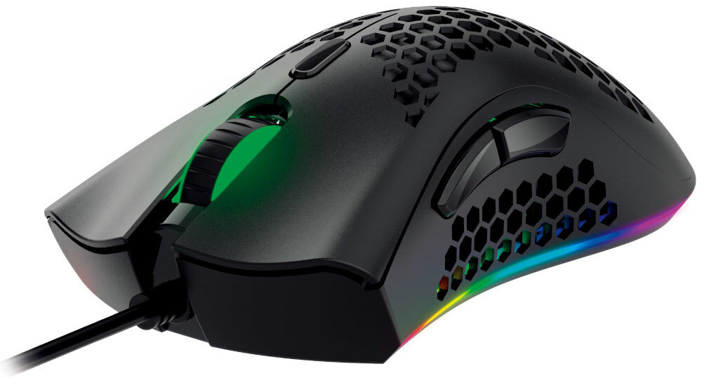 MYSZ GAMINGOWA MAD DOG GM750 ULTRALEKKA przelaczniki huano