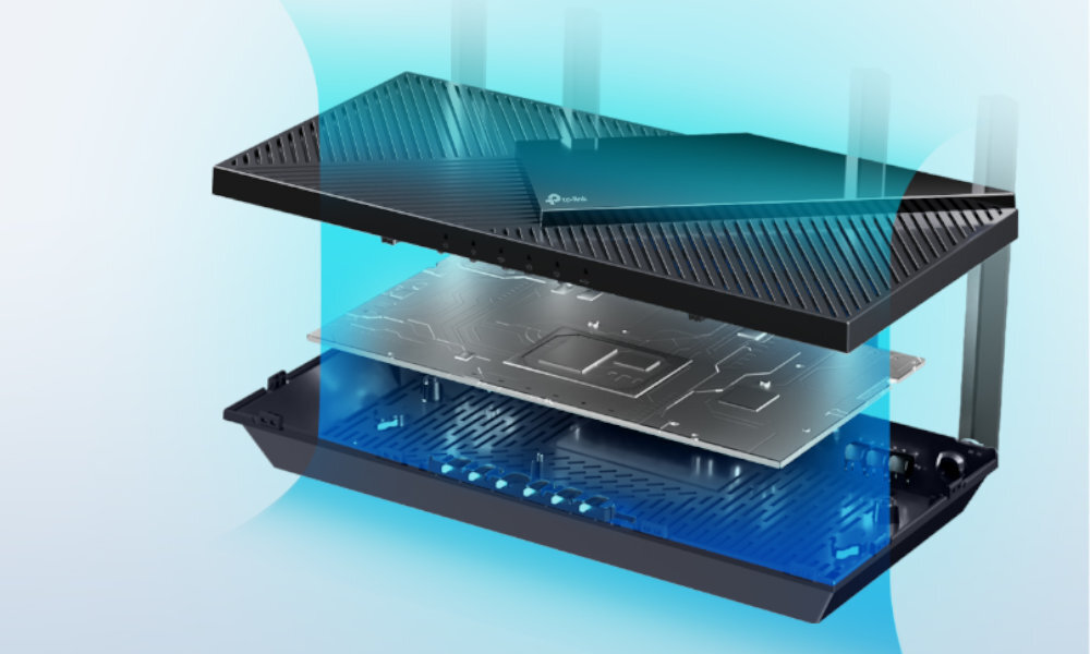 Router TP-LINK Archer AX55 Niezwykle wydajny układ chłodzenia