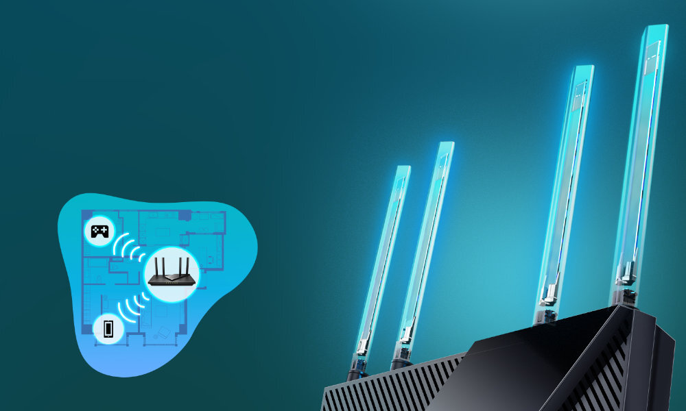 Router TP-LINK Archer AX55 Zasięg sieci Wi-Fi w całym domu