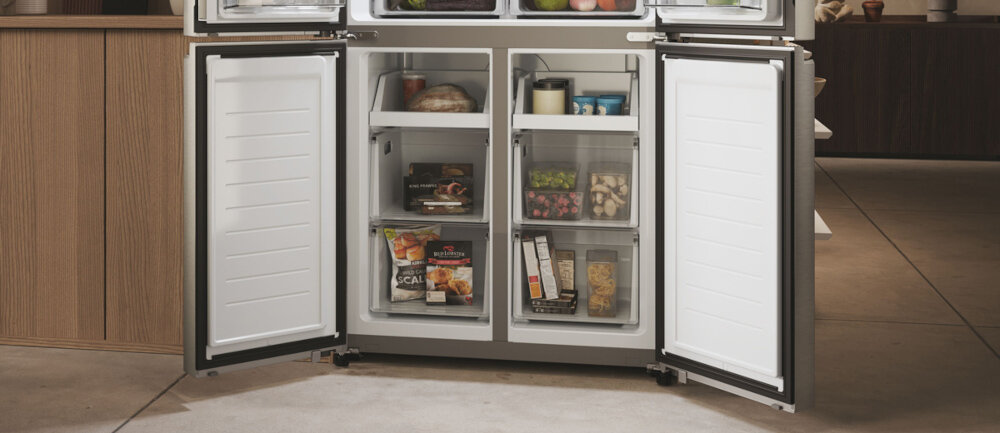 LODÓWKA HAIER HCR 3818ENMD półki szuflady wysuwane pojemniki zamrażarka