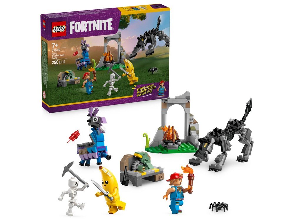 LEGO 77075 Fortnite Skórek i Iskra oraz obóz Zestaw 