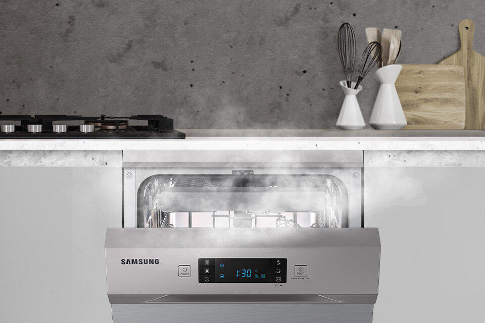 zmywarka dw50dg450fsret z automatycznie otwieranymi po zakończonym cyklu drzwiami
