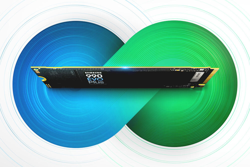 Dysk SAMSUNG 990 EVO Plus 1TB SSD wizualizacja dysku